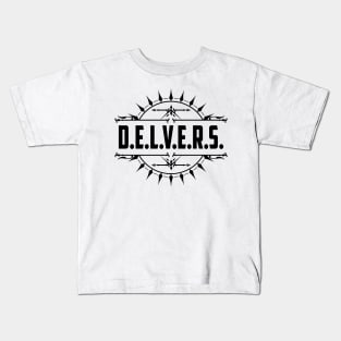 D&D Surprise Party - D.E.L.V.E.R.S. (Black) Kids T-Shirt